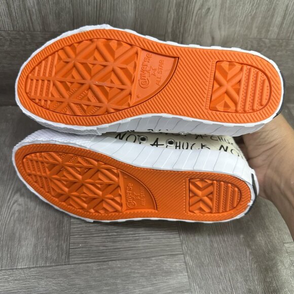 Converse Untitled Hi Not A Chuck Kids size 12 White Black Hightop Shoes - Picture 6 of 7